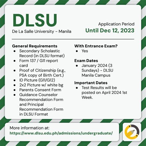 de la salle university entrance exam|Entrance Exam Results .